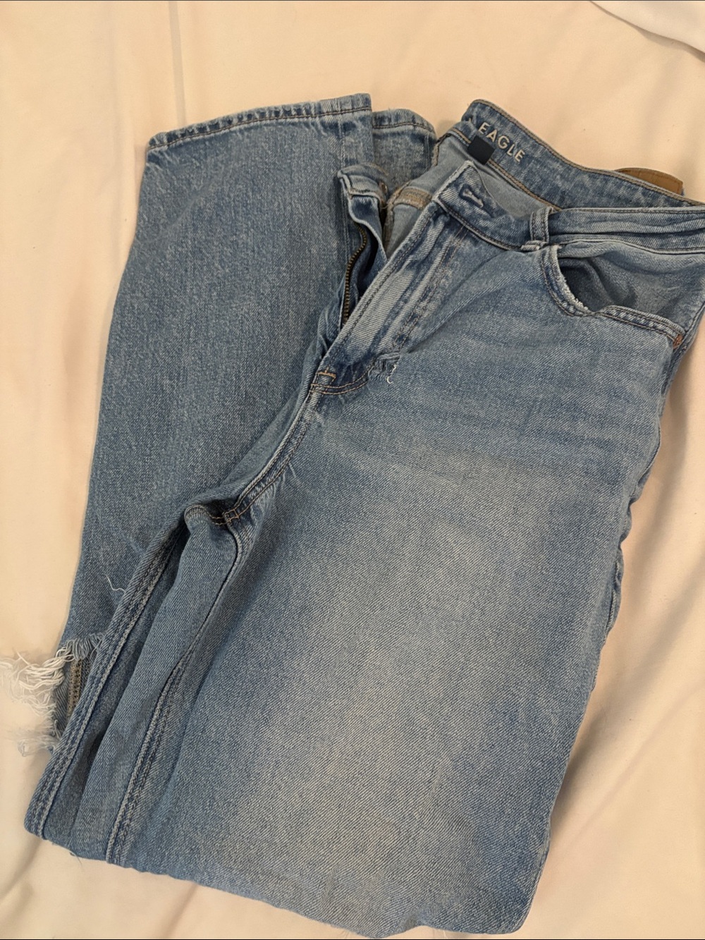 American Eagle Outfitters Light Wash Straight Leg Jeans